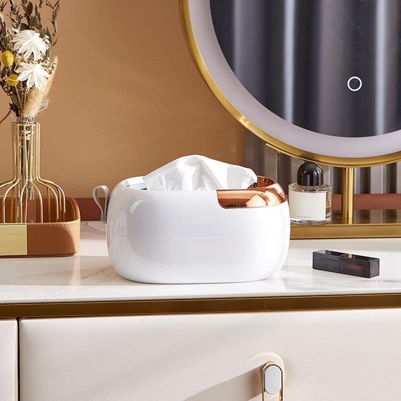 Tissue Holder Spring Design High Capacity Ergonomic Handle Dust-proof Storage PET Easy Access Napkin