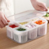 Fresh-keeping Box Plastic Storage Box Drainable Transparent Lid Food Preservation Plastic Food Organ