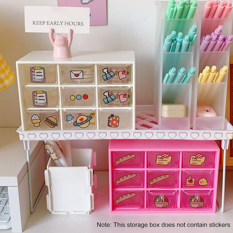 Storage Box 9 Grids Dust-proof Easy Clean Multi-functional Plastic Drawer Jewelry Box Household Supp