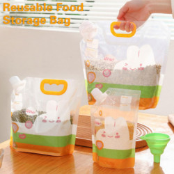 1 Set Food Storage Bag Food Grade Clear Leak Proof Reusable Moisture-proof Rice Flour Grain Sealed B 1 Set Food Storage Bag Food Grade Clear Leak Proof Reusable Moisture-proof Rice Flour Grain Sealed B