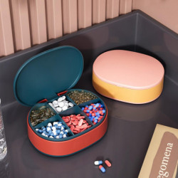 Pill Box 6 Grids Moisture-proof Avoid Light Good Sealing Large Capacity Hanging Design Jewelry Candy Pill Box 6 Grids Moisture-proof Avoid Light Good Sealing Large Capacity Hanging Design Jewelry Candy