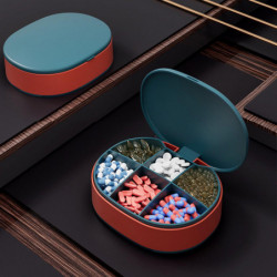 Pill Box 6 Grids Moisture-proof Avoid Light Good Sealing Large Capacity Hanging Design Jewelry Candy Pill Box 6 Grids Moisture-proof Avoid Light Good Sealing Large Capacity Hanging Design Jewelry Candy