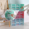 2Pcs Shoes Organizer Drawer Type Large Capacity Plastic Storage Cabinet Container for Cloakroom