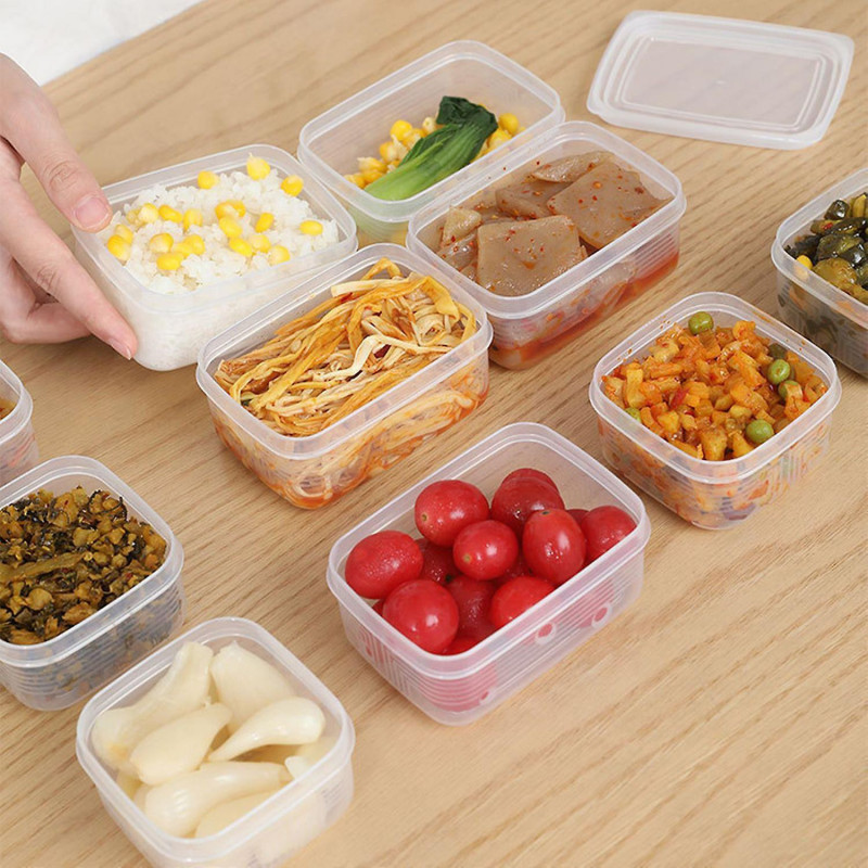 Refrigerator Food Container Sealed Lid Oven Safe Fresh-Keeping Transparent Storage Box Organizer Box