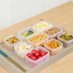 Refrigerator Food Container Sealed Lid Oven Safe Fresh-Keeping Transparent Storage Box Organizer Box Refrigerator Food Container Sealed Lid Oven Safe Fresh-Keeping Transparent Storage Box Organizer Box