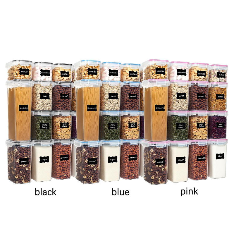 Kitchen Storage Miscellaneous Grains Tank 15pcs Set Space Saving Containers Pp Airtight Plastic Food Organizer Kitchen Storage Miscellaneous Grains Tank 15pcs Set Space Saving Containers Pp Airtight Plastic Food Organizer