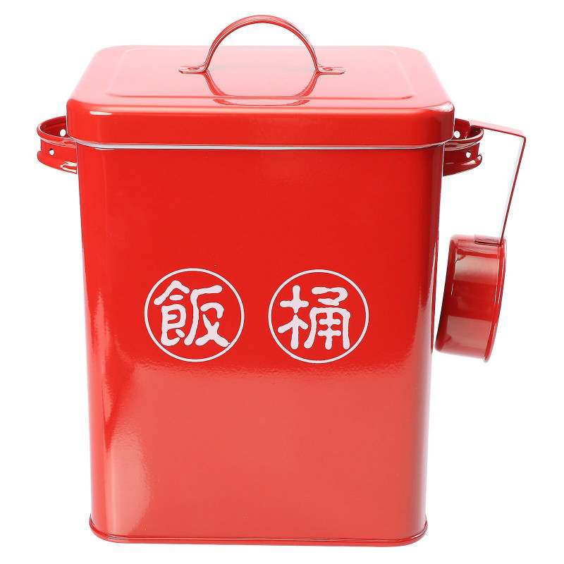 Pet Food Bucket Pet Food Barrel Moisture Proof Pet Food Box For Home (red)