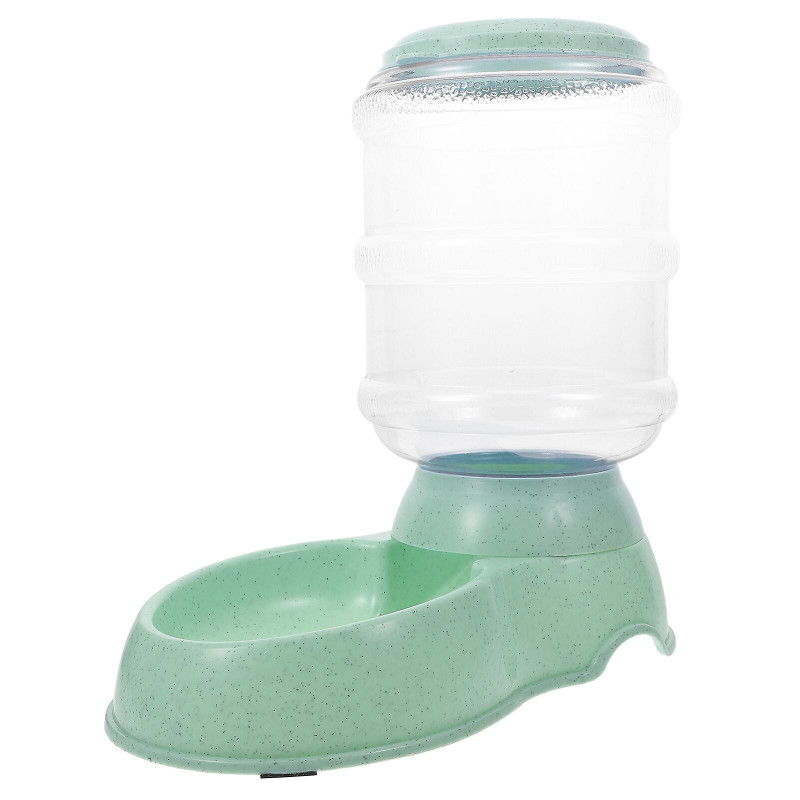 Plastic Pet Feeder Creative Automatic Pet Feeding Device Food Container (light Green)