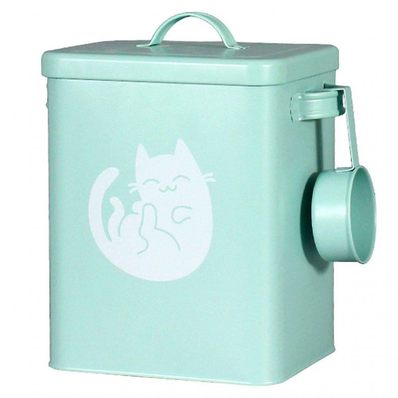 1 Set Of Cat Food Bucket Household Dog Food Box Convenient Cat Snack Bucket Iron Dog Snack Bin