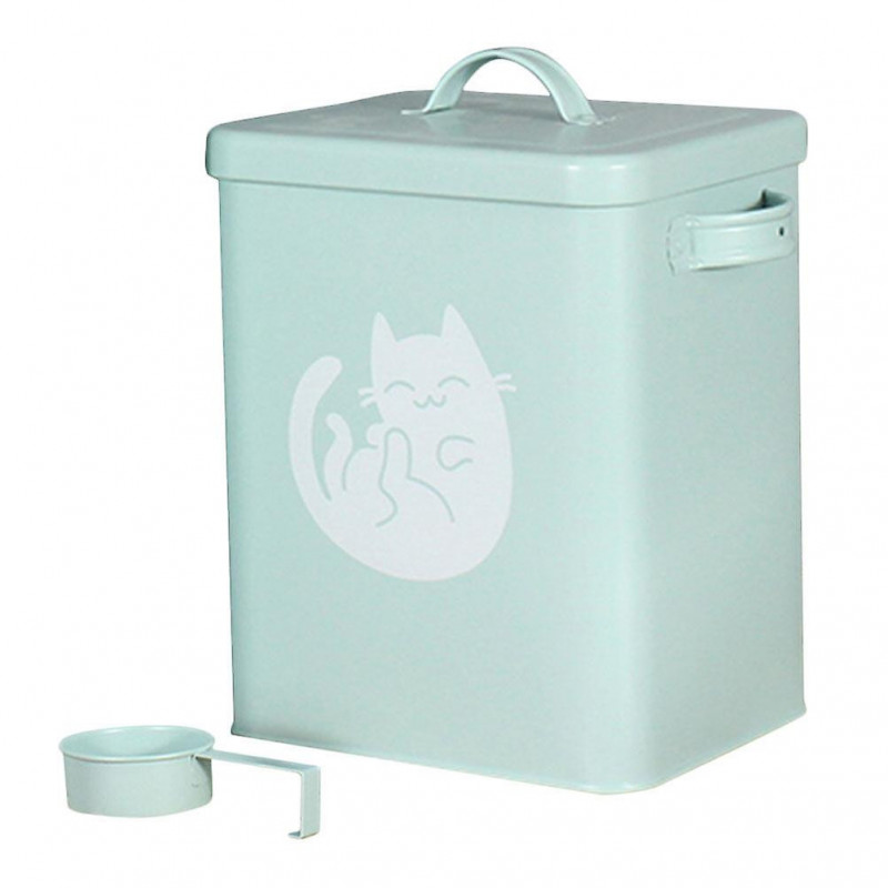1 Set Of Cat Food Bucket Household Dog Food Box Convenient Cat Snack Bucket Iron Dog Snack Bin