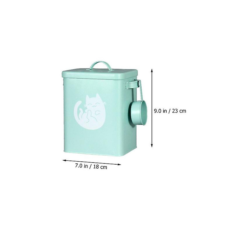 1 Set Of Cat Food Bucket Household Dog Food Box Convenient Cat Snack Bucket Iron Dog Snack Bin