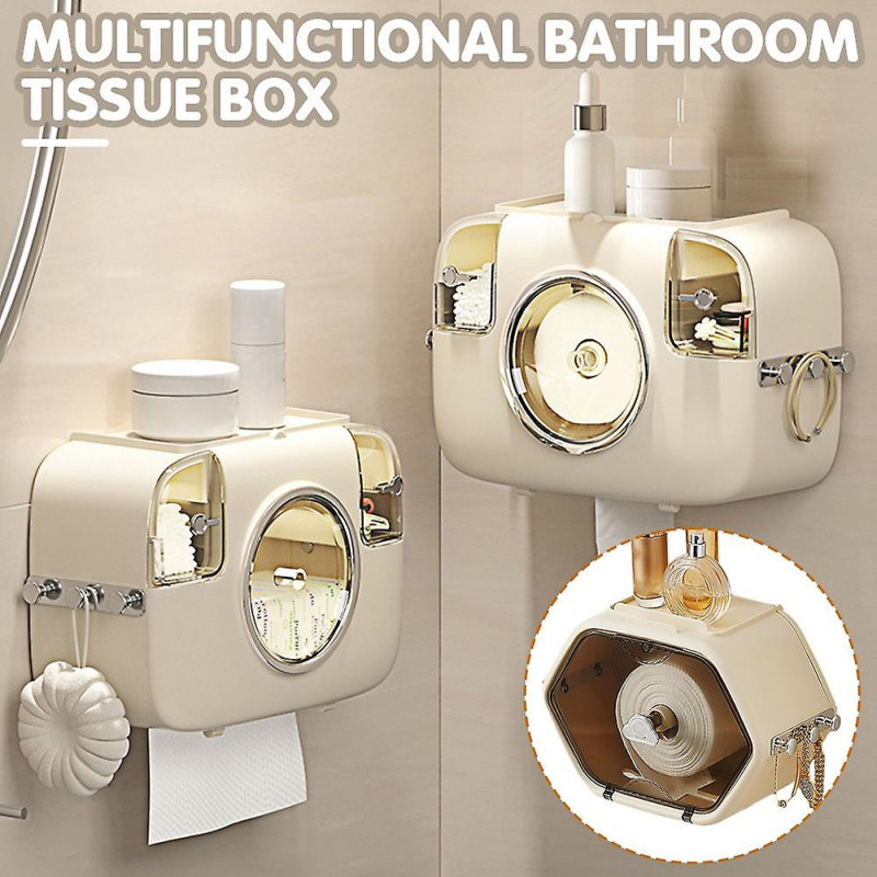 Simple Hexagons/Squared Disposable Washcloth Box Dust-proof Toilet Paper Storage Box for Kitchen Hom