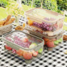 Portable Fresh-keeping Box with Handle Reusable Leak-Proof Food Container for Food Preparations