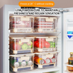 Portable Fresh-keeping Box with Handle Reusable Leak-Proof Food Container for Food Preparations Portable Fresh-keeping Box with Handle Reusable Leak-Proof Food Container for Food Preparations