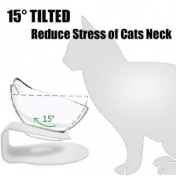 Cat Bowl With Stand, Tilted Cat Bowls For Kittens Elevated Cat Bowl Anti Vomiting Double Cat Bowls Plastic [...]