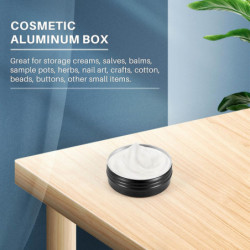 12pcs 1oz Black Aluminum Tin Jars Round Screw Lid Containers Empty Metal Storage Cans For Organizin 12pcs 1oz Black Aluminum Tin Jars Round Screw Lid Containers Empty Metal Storage Cans For Organizin