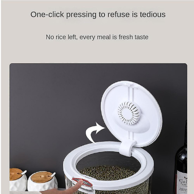 Pet rice barrel, sealed suitable for kitchen insect proof and moisture proof rice tank