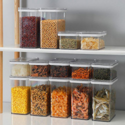 Armoire de cuisine suspendue en plastique boîte de rangement étanche à l’air murale coulissante scellée pot à [...]