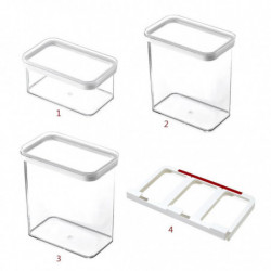 Armoire de cuisine suspendue en plastique boîte de rangement étanche à l’air murale coulissante scellée pot à [...]