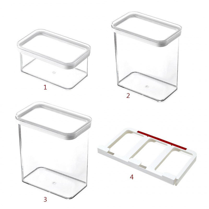 Armoire de cuisine suspendue en plastique boîte de rangement étanche à l’air murale coulissante scellée pot à [...]