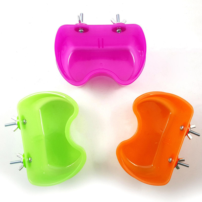 Parrot Birds Water Hanging Bowl Seed Food Container Cage Accessories Durable
