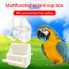 Bird Feeder Hanging Parakeet Food Container No Spill Feeding Box With Perch