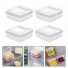4Pcs Cheese Slice Storage Cases Butter Boxes Fruit Containers Fresh-keeping Cases
