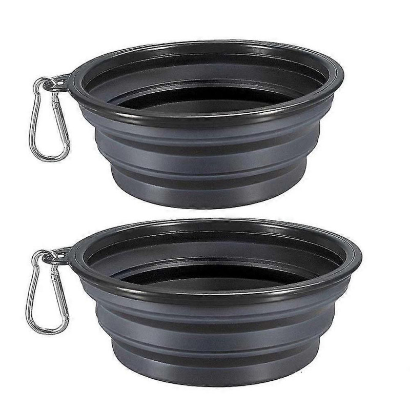 2 Pcs Bols pliables pour chiens, tasse pliable pour animaux de compagnie Nourriture pour chat Alimentation à l’eau