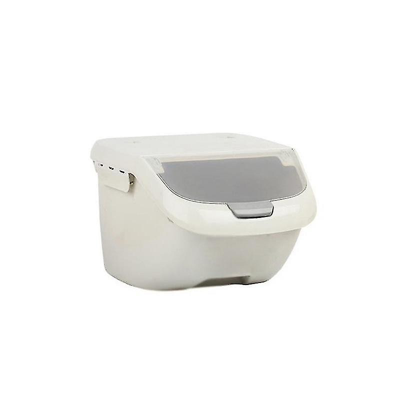 Grey 6kg Rice Grain Storage Box Sealed Moisture Proof Pet Food Storage