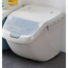 Grey 6kg Rice Grain Storage Box Sealed Moisture Proof Pet Food Storage