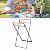 Trash Bag Holder Metal Garbage Bag Holder Portable Outdoor Leaf Bag Stand For Camping Picnic Kitchen Black
