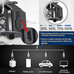 Lampe frontale rechargeable, puissantes lampes frontales led de 1000 lumens avec lumière rouge / verte / blanche [...]