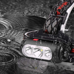 Lampe frontale rechargeable, puissantes lampes frontales led de 1000 lumens avec lumière rouge / verte / blanche [...]