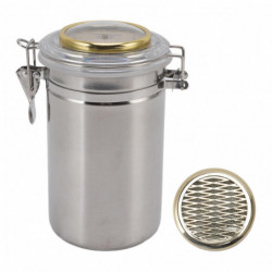 Stainless Steel Cigar Jar with Hygrometer - Waterproof Sealed Storage Jar (96mmx173mm3.8x6.8in) Stainless Steel Cigar Jar with Hygrometer - Waterproof Sealed Storage Jar (96mmx173mm3.8x6.8in)