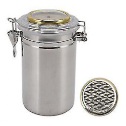 Stainless Steel Cigar Jar with Hygrometer - Waterproof Sealed Storage Jar (96mmx173mm3.8x6.8in) Stainless Steel Cigar Jar with Hygrometer - Waterproof Sealed Storage Jar (96mmx173mm3.8x6.8in)