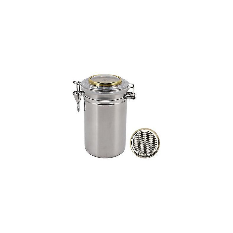 Stainless Steel Cigar Jar with Hygrometer - Waterproof Sealed Storage Jar (96mmx173mm3.8x6.8in)