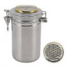 Stainless Steel Cigar Jar with Hygrometer - Waterproof Sealed Storage Jar (96mmx173mm3.8x6.8in)