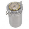 Stainless Steel Cigar Jar with Hygrometer - Waterproof Sealed Storage Jar (96mmx173mm3.8x6.8in)