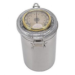 Stainless Steel Cigar Jar with Hygrometer - Waterproof Sealed Storage Jar (96mmx173mm3.8x6.8in) Stainless Steel Cigar Jar with Hygrometer - Waterproof Sealed Storage Jar (96mmx173mm3.8x6.8in)