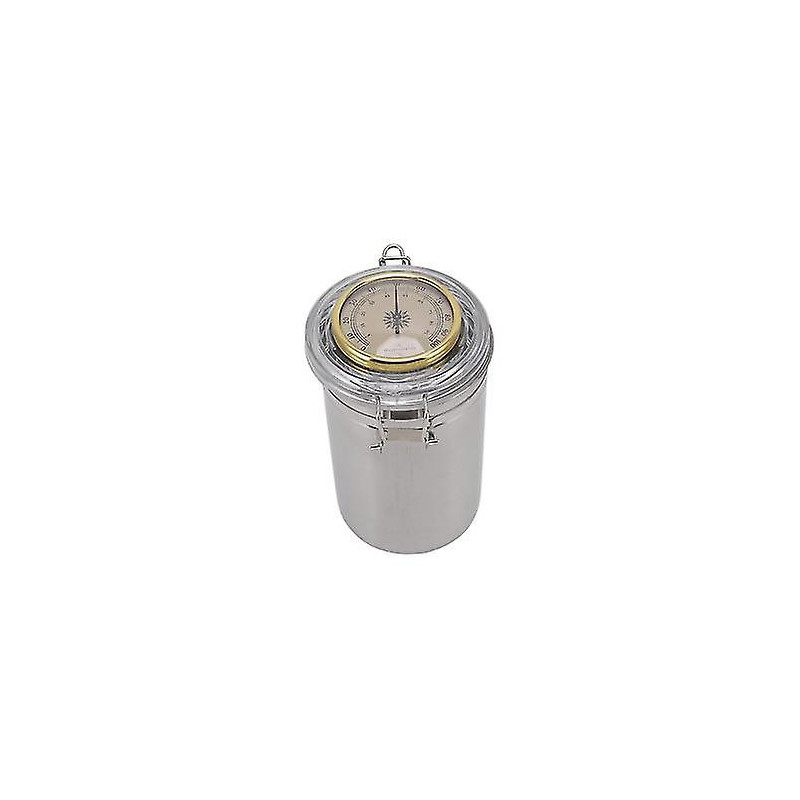 Stainless Steel Cigar Jar with Hygrometer - Waterproof Sealed Storage Jar (96mmx173mm3.8x6.8in)