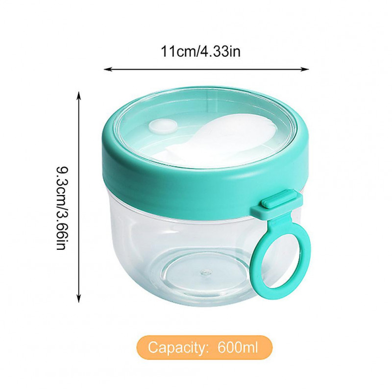 3pcs 600ml Office Overnight Oat Container With Lid Spoon Food Storage Cereal Cup 3pcs 600ml Office Overnight Oat Container With Lid Spoon Food Storage Cereal Cup
