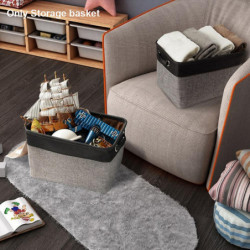 Pet Toy Basket Dog Cat Box Container Storage Bin Clothes With Handle