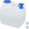 Bidon d’eau avec robinet, couvercle à vis à col large, bidon d’eau potable camping, 23L, plastique, sans BPA, blanc Bidon d’eau avec robinet, couvercle à vis à col large, bidon d’eau potable camping, 23L, plastique, sans BPA, blanc