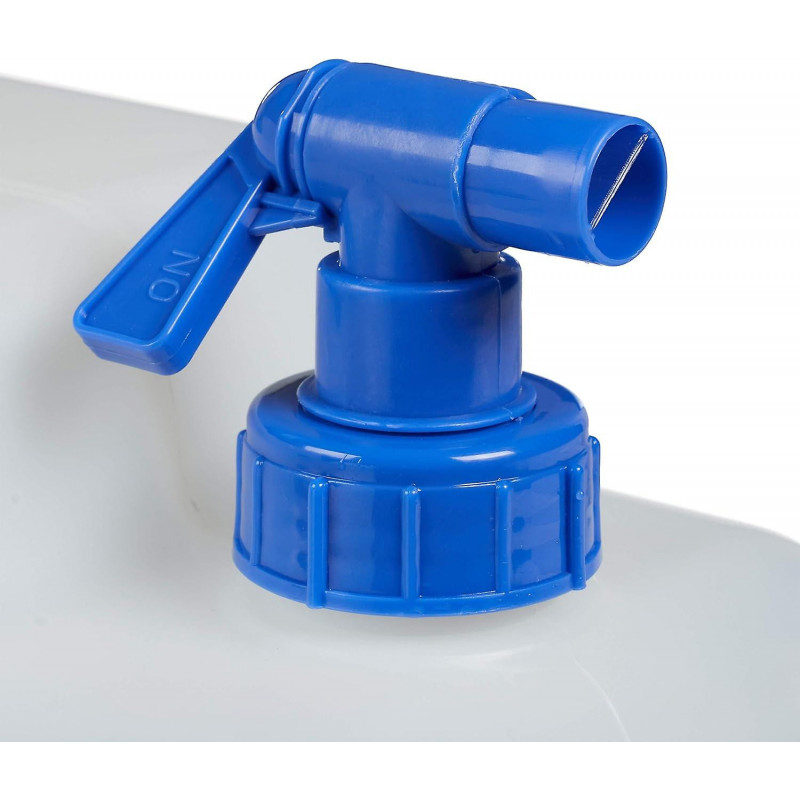 Bidon d’eau avec robinet, couvercle à vis à col large, bidon d’eau potable camping, 23L, plastique, sans BPA, blanc Bidon d’eau avec robinet, couvercle à vis à col large, bidon d’eau potable camping, 23L, plastique, sans BPA, blanc