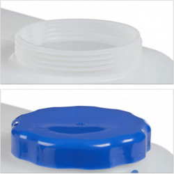 Bidon d’eau avec robinet, couvercle à vis à col large, bidon d’eau potable camping, 23L, plastique, sans BPA, blanc