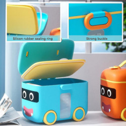 Milk Powder Dispenser,180g Double Seal Portable Milk Powder Container With Spoon And Handle, Multifunctional [...]