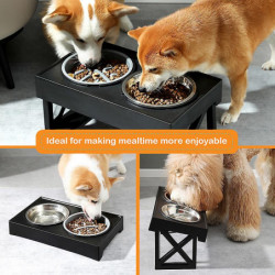 Elevated Dog Bowls 3 Adjustable Heights Raised Dog Food Water Bowl With Slow Feeder Bowl Standing Dog Bowl For [...]