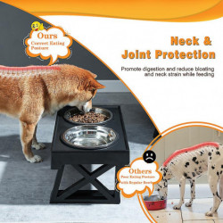 Elevated Dog Bowls 3 Adjustable Heights Raised Dog Food Water Bowl With Slow Feeder Bowl Standing Dog Bowl For [...]