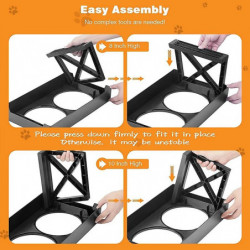 Elevated Dog Bowls 3 Adjustable Heights Raised Dog Food Water Bowl With Slow Feeder Bowl Standing Dog Bowl For [...]