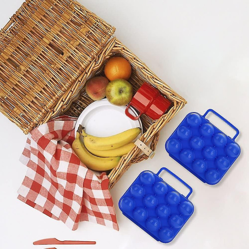 Egg Carrier With A Handle, 12 Egg Shock Containers
